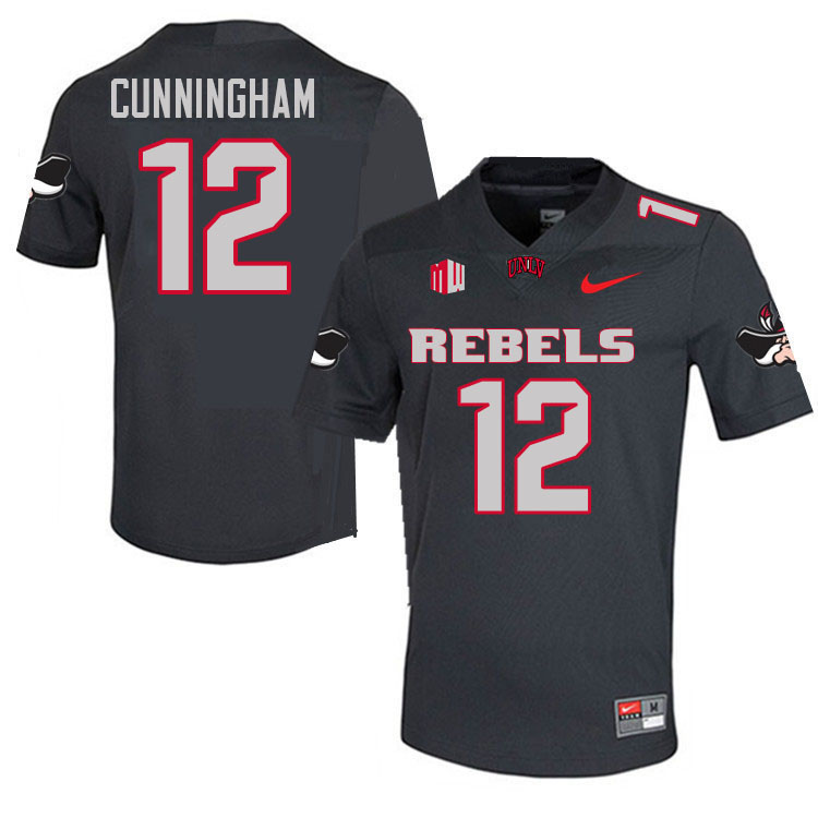 #12 Randall Cunningham UNLV Rebels College Football Jerseys-Retro Charcoal